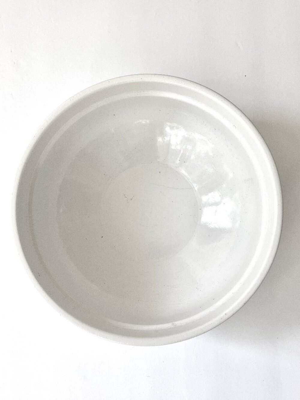 Large White Ceramic Serving Bowl